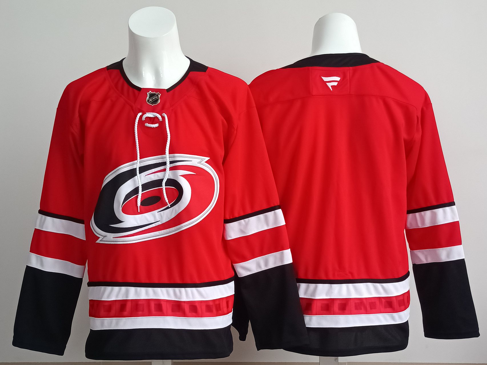 Men Carolina Hurricanes Blank Red 2025 Fanatics Home Premium NHL Jersey style 1
